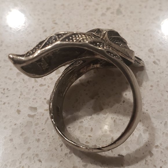 925 Sterling silver FOX ring size 10 - Picture 7 of 15
